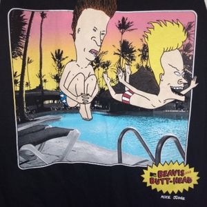 📺MTV Beavis and Butt-Head tank top black  sz S